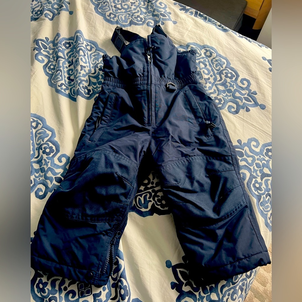 Lands End Toddler Snow bib Snowpants Navy 2T